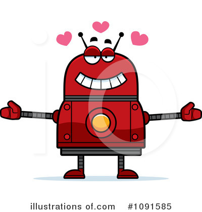 Red Robot Clipart #1091585 by Cory Thoman