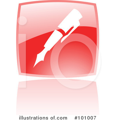 Royalty-Free (RF) Red Square Icon Clipart Illustration by cidepix - Stock Sample #101007