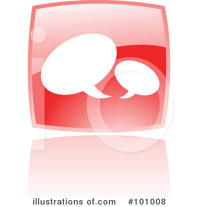 Royalty-Free (RF) Red Square Icon Clipart Illustration by cidepix - Stock Sample #101008