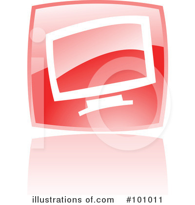 Royalty-Free (RF) Red Square Icon Clipart Illustration by cidepix - Stock Sample #101011
