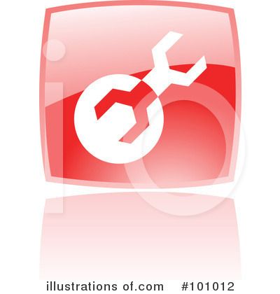 Royalty-Free (RF) Red Square Icon Clipart Illustration by cidepix - Stock Sample #101012