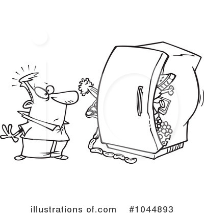 Royalty-Free (RF) Refrigerator Clipart Illustration by toonaday - Stock Sample #1044893