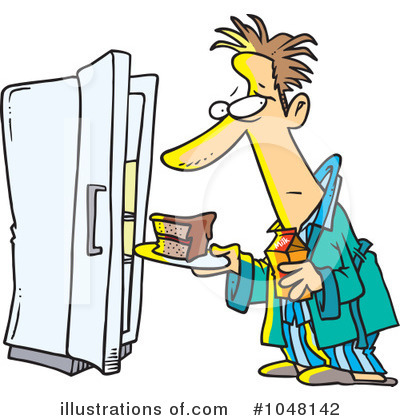 Royalty-Free (RF) Refrigerator Clipart Illustration by toonaday - Stock Sample #1048142