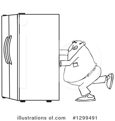 Royalty-Free (RF) Refrigerator Clipart Illustration by djart - Stock Sample #1299491