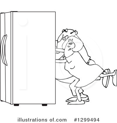 Royalty-Free (RF) Refrigerator Clipart Illustration by djart - Stock Sample #1299494