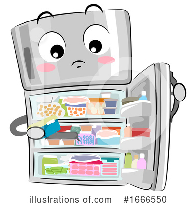 Royalty-Free (RF) Refrigerator Clipart Illustration by BNP Design Studio - Stock Sample #1666550