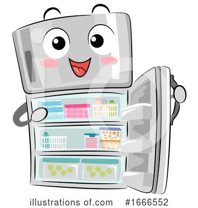 Royalty-Free (RF) Refrigerator Clipart Illustration by BNP Design Studio - Stock Sample #1666552