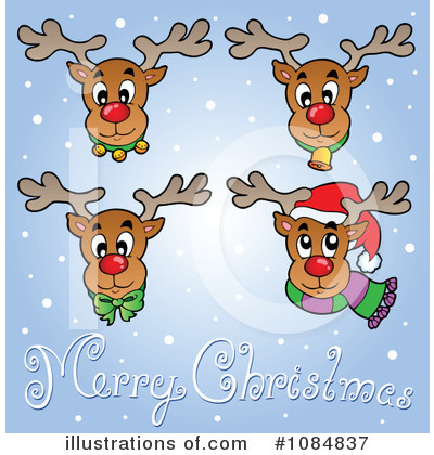 Royalty-Free (RF) Reindeer Clipart Illustration by visekart - Stock Sample #1084837