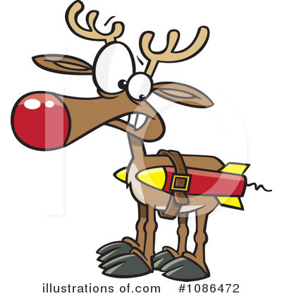 Royalty-Free (RF) Reindeer Clipart Illustration by toonaday - Stock Sample #1086472
