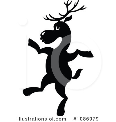 Royalty-Free (RF) Reindeer Clipart Illustration by Zooco - Stock Sample #1086979