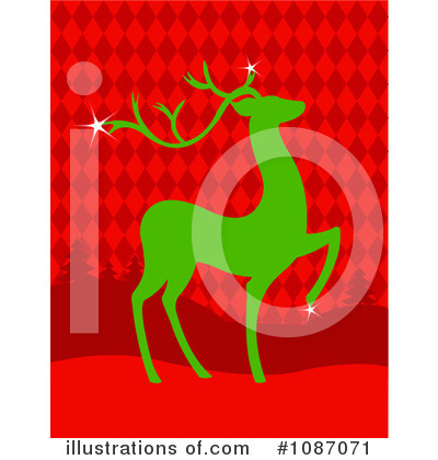 Royalty-Free (RF) Reindeer Clipart Illustration by Pushkin - Stock Sample #1087071
