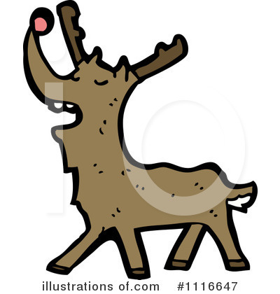 Royalty-Free (RF) Reindeer Clipart Illustration by lineartestpilot - Stock Sample #1116647