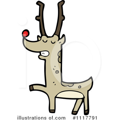 Royalty-Free (RF) Reindeer Clipart Illustration by lineartestpilot - Stock Sample #1117791