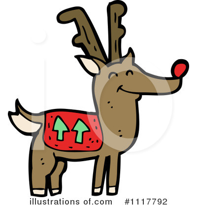 Royalty-Free (RF) Reindeer Clipart Illustration by lineartestpilot - Stock Sample #1117792