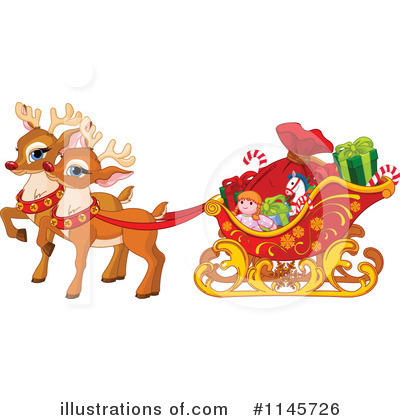 Royalty-Free (RF) Reindeer Clipart Illustration by Pushkin - Stock Sample #1145726
