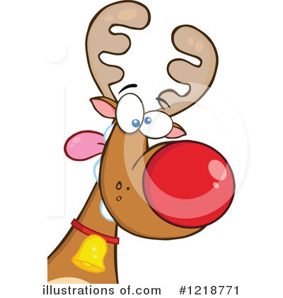 Royalty-Free (RF) Reindeer Clipart Illustration by Hit Toon - Stock Sample #1218771