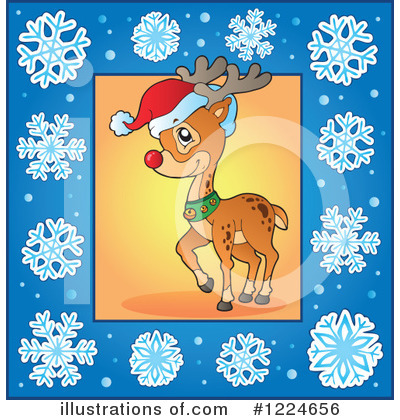 Royalty-Free (RF) Reindeer Clipart Illustration by visekart - Stock Sample #1224656
