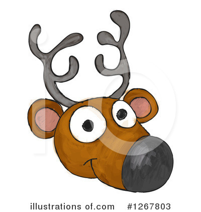 Royalty-Free (RF) Reindeer Clipart Illustration by AtStockIllustration - Stock Sample #1267803