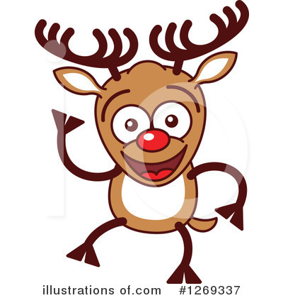 Royalty-Free (RF) Reindeer Clipart Illustration by Zooco - Stock Sample #1269337