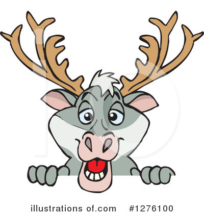 Royalty-Free (RF) Reindeer Clipart Illustration by Dennis Holmes Designs - Stock Sample #1276100