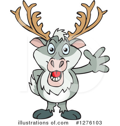 Royalty-Free (RF) Reindeer Clipart Illustration by Dennis Holmes Designs - Stock Sample #1276103