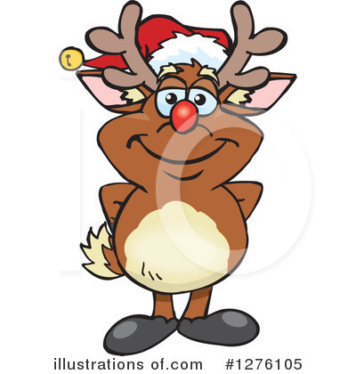 Royalty-Free (RF) Reindeer Clipart Illustration by Dennis Holmes Designs - Stock Sample #1276105