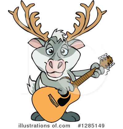 Royalty-Free (RF) Reindeer Clipart Illustration by Dennis Holmes Designs - Stock Sample #1285149