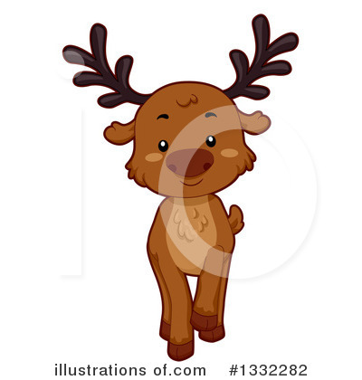 Royalty-Free (RF) Reindeer Clipart Illustration by BNP Design Studio - Stock Sample #1332282