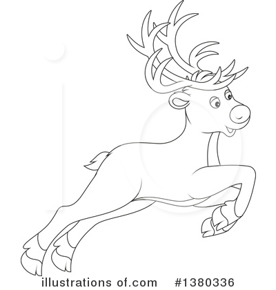 Royalty-Free (RF) Reindeer Clipart Illustration by Alex Bannykh - Stock Sample #1380336