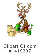 Reindeer Clipart #1419397 by AtStockIllustration