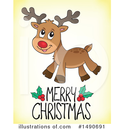 Royalty-Free (RF) Reindeer Clipart Illustration by visekart - Stock Sample #1490691