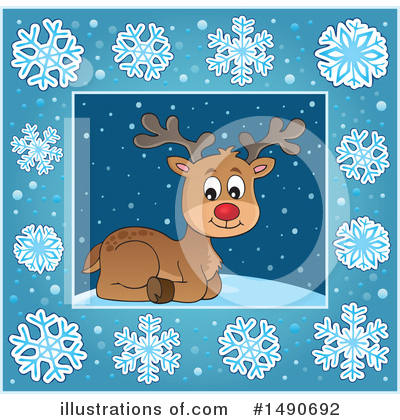Royalty-Free (RF) Reindeer Clipart Illustration by visekart - Stock Sample #1490692