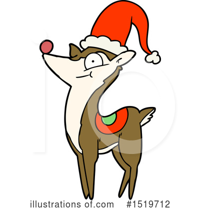 Royalty-Free (RF) Reindeer Clipart Illustration by lineartestpilot - Stock Sample #1519712