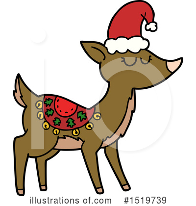 Royalty-Free (RF) Reindeer Clipart Illustration by lineartestpilot - Stock Sample #1519739