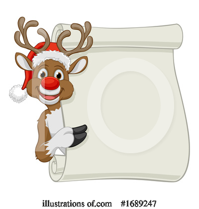 Royalty-Free (RF) Reindeer Clipart Illustration by AtStockIllustration - Stock Sample #1689247