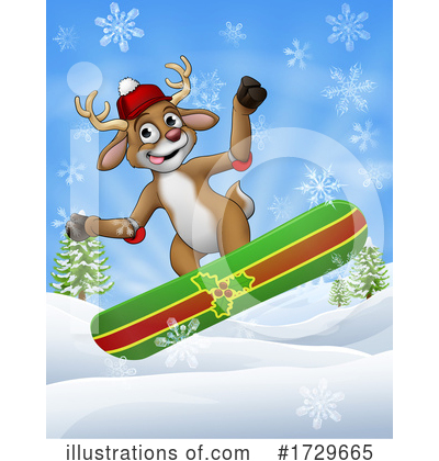 Royalty-Free (RF) Reindeer Clipart Illustration by AtStockIllustration - Stock Sample #1729665