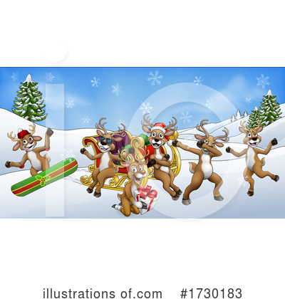 Royalty-Free (RF) Reindeer Clipart Illustration by AtStockIllustration - Stock Sample #1730183