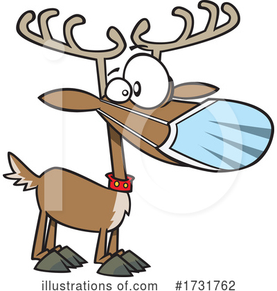 Royalty-Free (RF) Reindeer Clipart Illustration by toonaday - Stock Sample #1731762