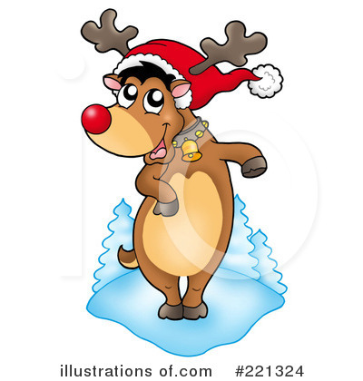 Royalty-Free (RF) Reindeer Clipart Illustration by visekart - Stock Sample #221324