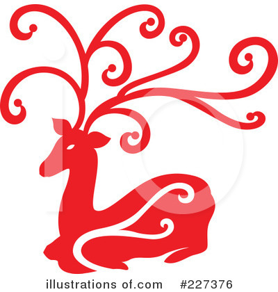 Royalty-Free (RF) Reindeer Clipart Illustration by Cherie Reve - Stock Sample #227376