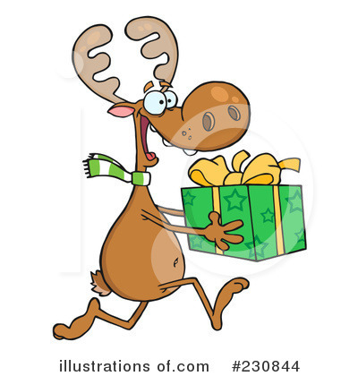 Royalty-Free (RF) Reindeer Clipart Illustration by Hit Toon - Stock Sample #230844