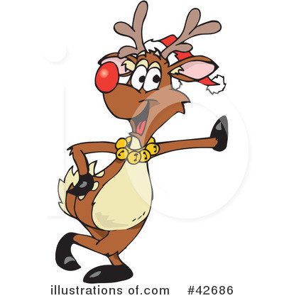 Royalty-Free (RF) Reindeer Clipart Illustration by Dennis Holmes Designs - Stock Sample #42686