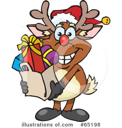 Royalty-Free (RF) Reindeer Clipart Illustration by Dennis Holmes Designs - Stock Sample #65198