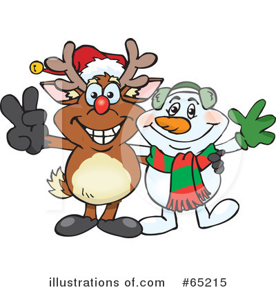 Royalty-Free (RF) Reindeer Clipart Illustration by Dennis Holmes Designs - Stock Sample #65215