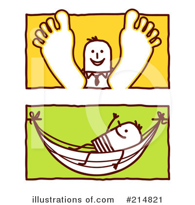Royalty-Free (RF) Relaxing Clipart Illustration by NL shop - Stock Sample #214821