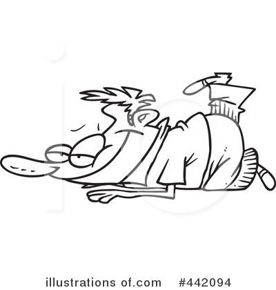Royalty-Free (RF) Relaxing Clipart Illustration by toonaday - Stock Sample #442094