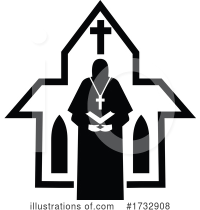 Priest Clipart #1732908 by Vector Tradition SM