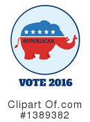 Republican Elephant Clipart #1389382 by Hit Toon