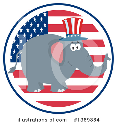 Republican Elephant Clipart #1389384 by Hit Toon