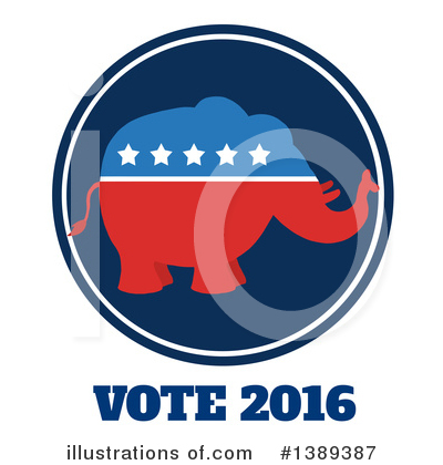 Republican Elephant Clipart #1389387 by Hit Toon